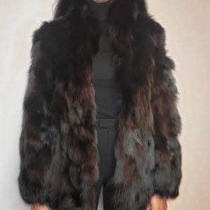 Black Fox Fur Jacket